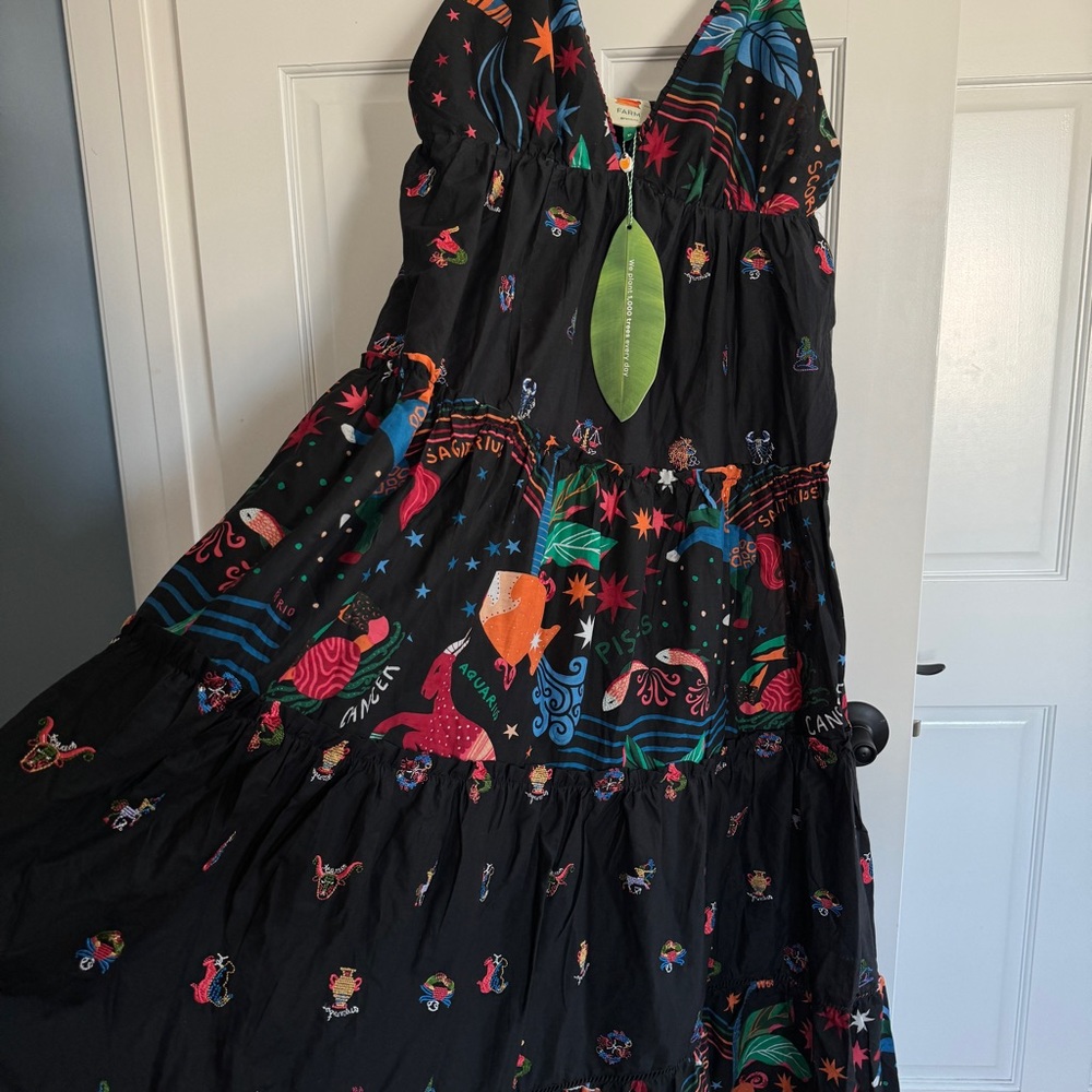 FARM RIO Rio Zodiac Embroidered Maxi Dress - Picture 10 of 13